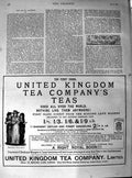 Original Old Antique Print 1890 Advertisement United Kingdom Tea Company London