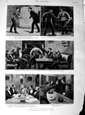 Old Antique Print 1890 Story Marine Subaltern Ship Sailors Dinner Books 19th