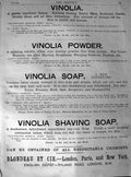 Old Antique Print 1890 Advertisement Vinolia Shaving Soap Powder London 19th