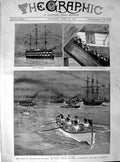 Original Old Antique Print 1890 Race Greenhithe Navy Cadets Ship Worcester 19th