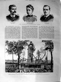 Original Old Antique Print 1890 Battle Waterloo Quatre Statue William Ca 19th