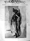 Old Antique Print 1890 Portrait African Native British Escort Tanganyika 19th