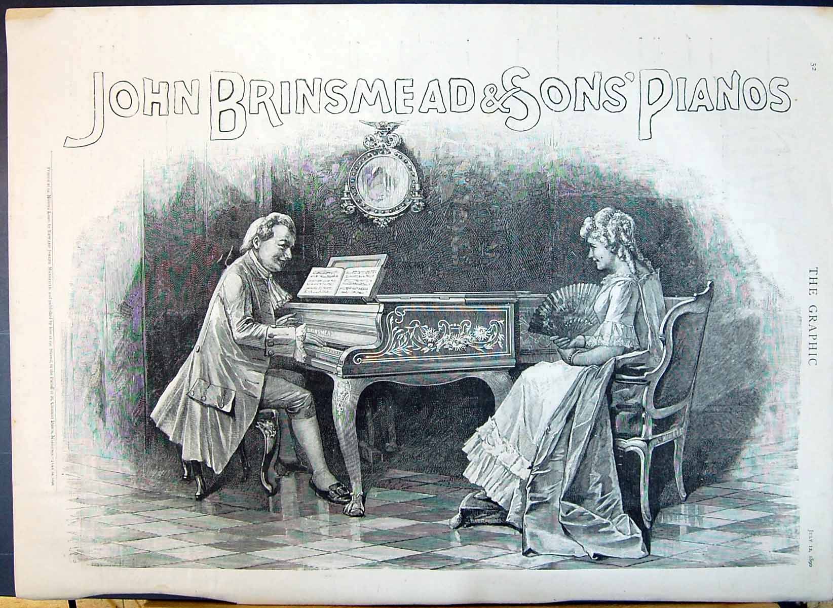 Old 1890 John Brinsmead Pianos Carter'S Little Liver Pills Torpid Bir Victorian
