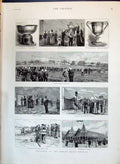 Old 1890 Bisley Rifle Shooting Graphic Cup Camp Refreshment Pavilion Victorian