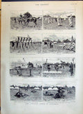 Old 1890 Army Athletic Sports Aldershot Obstacle Race Hussars Tug War Victorian