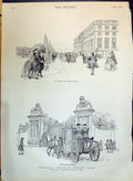 Old 1890 Historical Hampton Court Palace Queen Anne'S Lion Gates Lond Victorian