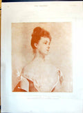 Antique Print 1890 Portrait Beautiful Lady Helbronner Dhamm Shan Kyank Pya 19th