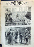 Old 1890 Anglo-Spanish Shipyards Bilbao Queen Launching Infanta Maria Victorian