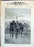 Antique Old Print 1890 Cavalry Manoeuvres Lancers Horses Camp John Charlton
