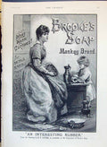 Antique Print 1890 Brooke'S Monkey Brand Soap Mother Child Cleaning Silver 19th