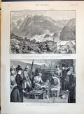Old 1890 Swiss Railway Monte Generoso Military Exhibition Field Hospit Victorian