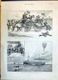 Old 1890 German Naval Manoeuvres Balloon Training Ship Mars Sailors P Victorian
