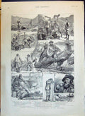 Old 1890 Mr Brown Sheep Farming Highlands Map Railway Africa Lion Cub Victorian