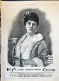 Antique Old Print 1890 Fry'S Pure Concentrated Cocoa Bristol London Sydney 19th