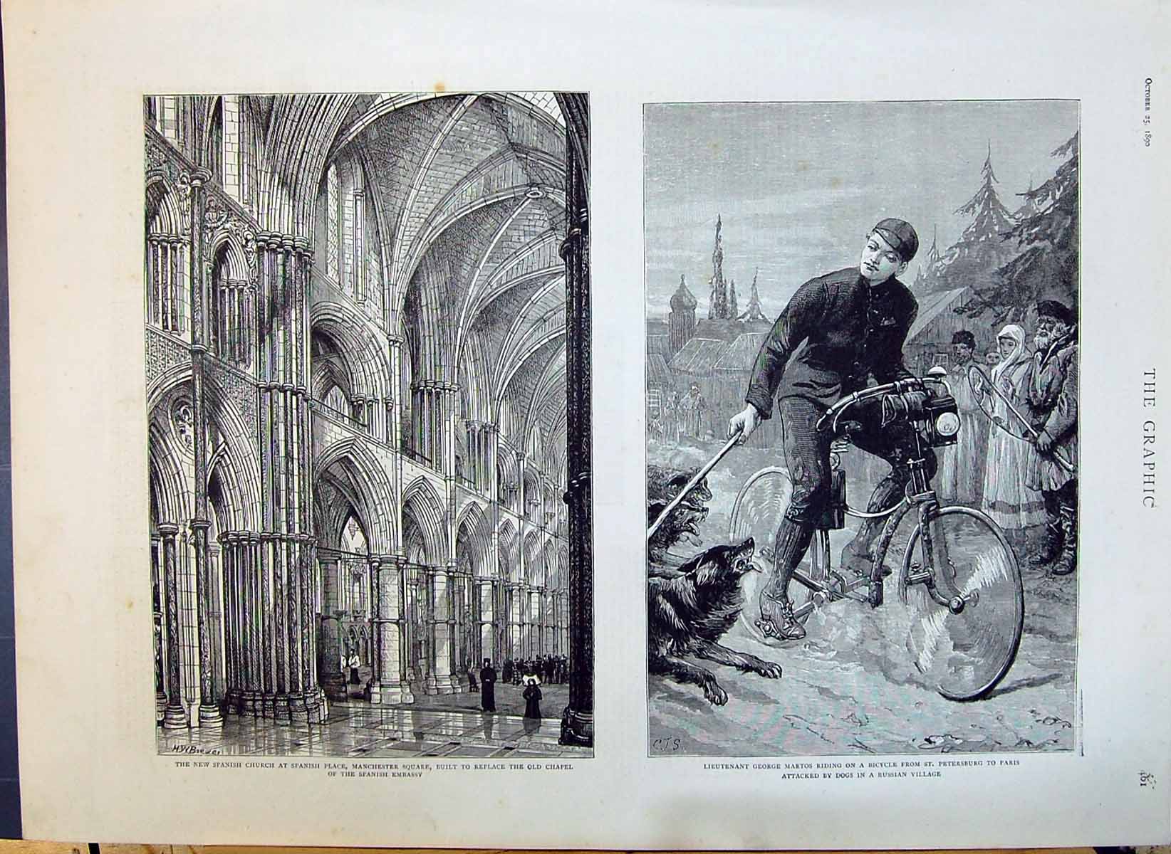 Old 1890 Spanish Church Manchester Lieutenant George Martos Bicycle P Victorian