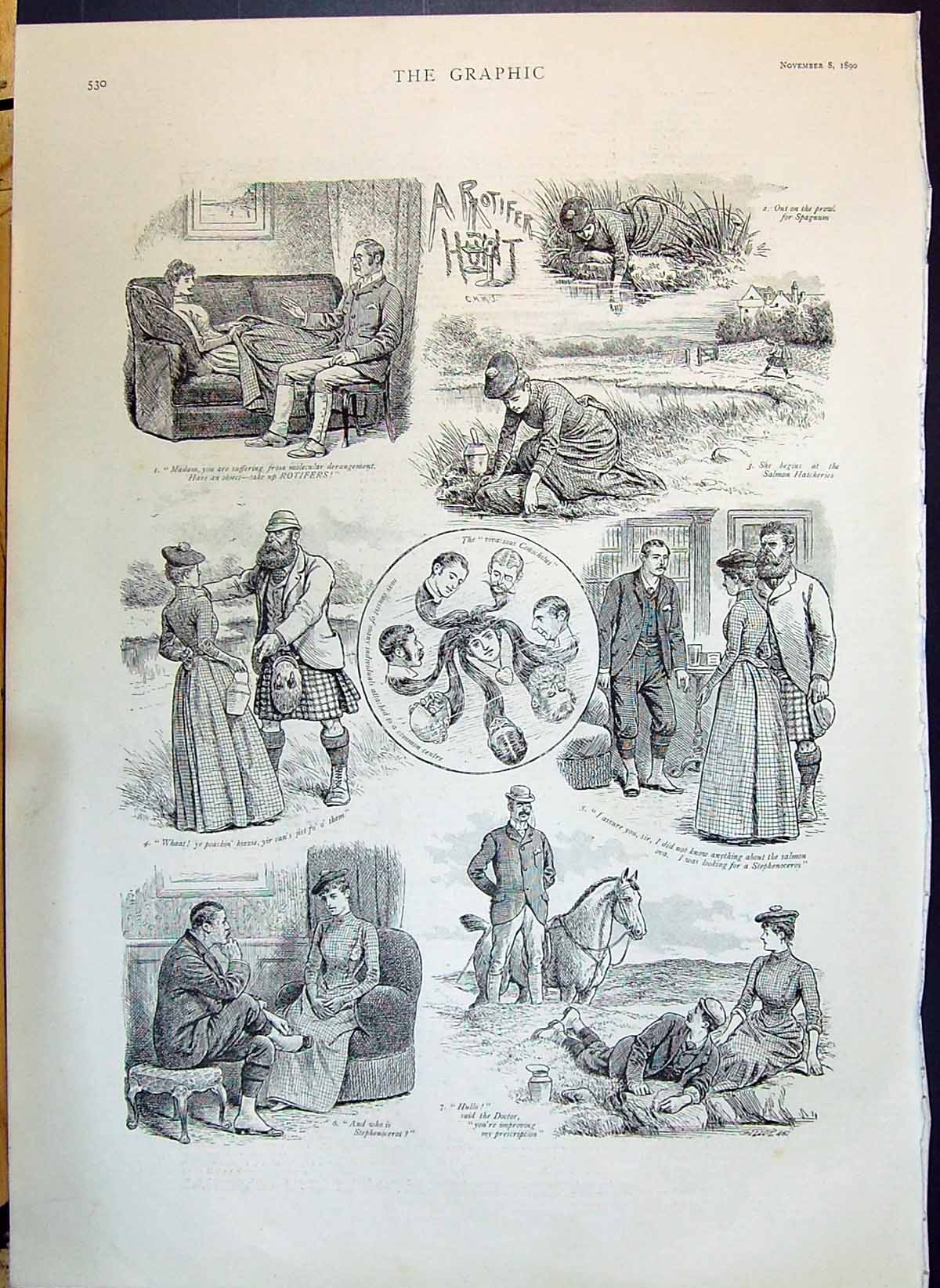 Old 1890 Rotifer Hunt Poaching Fish River London Railway Dynamos Stockwel 19th