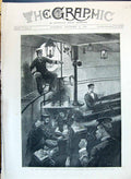 Old 1890 Turret Ship H.M.S. Conqueror Sailors Loading Forty-Five Guns Victorian