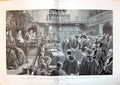 Antique Old Print 1890 Lord Mayor Taking Oath Court Lord Chief Justice Sydn 19th