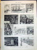 Old 1890 Training Ship Mercury Sailor Boys Lord Dalmeny Lord Lady Ros Victorian