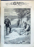 Antique Old Print 1890 Boycotted Stonebreaker Road-Side Scene County Clare 19th