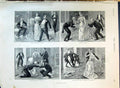 Original Old Antique Print 1890 Supper Extra Men Ladies Romance Arguments 19th