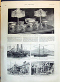 Old 1890 Behring Seal Fishing British Schooner Pathfinder Ship Diamon Victorian