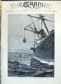 Antique Old Print 1890 Ship Stormy Sea Rescue Life-Boat Jaffa Travelling Je 19th