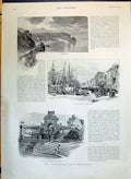 Old 1890 Cape Corson Harbour Marseilles Palais Longchamps Sir Edgar B Victorian