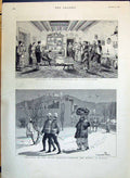 Old 1890 Christmas Servia Indian Frontier Dinner Quetta Kilkenny Elec Victorian