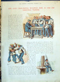 Antique Old Print 1890 Story Jacky Marlinspike Christmas Pudding Sailors Navy