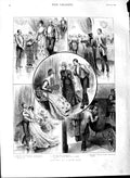 Original Old Antique Print 1891 Hunting Ball Dancing Romance 19th