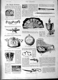 Old Antique Print 1891 Exhibition Sword Duke Waterloo Watch Lord Nelson 19th