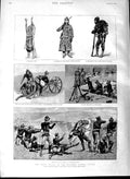 Old Antique Print 1891 Sioux Indians America Medicine Man Hawthorne Army 19th