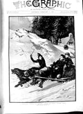 Original Old Antique Print 1891 Dogs Sledge Trotting Match Canada Macquoid Art