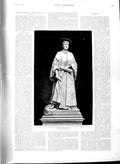 Old Antique Print 1891 Statue Princess Wales Ladies England College Music 19th