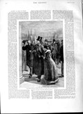 Original Old Antique Print 1891 Scene Arrest Messrs O'Brien Dillon Folkestone