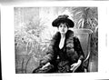 Original Old Antique Print 1891 Fine Art Beautiful Lady Conservatory Scene 19th