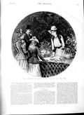 Old Antique Print 1891 Kermesse Nice France Selling Flowers Poor People 19th