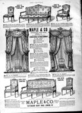 Original Old Antique Print 1891 Advertisement Maple & Co Furnishing Furniture