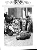 Old Antique Print 1891 Cock-Fighting Match Australia Ship Barnes Fine Art 19th