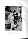 Original Old Antique Print 1891 Paul Renourd Children Kissing Peter'S Toe 19th