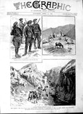 Old Antique Print 1891 Queen Grasse Chasseurs Pied Mountains Observatory 19th