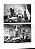Old Antique Print 1891 Majesty Queen Grasse Royal Apartments Grand Hotel 19th