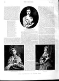 Original Old Antique Print 1891 Sarah Jennings Caroline Lennox Mary Fitzpatrick