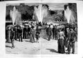 Original Old Antique Print 1891 Fete Day Versailles Fountains Palace France