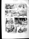 Original Old Antique Print 1891 Story Tale A Dog Farm Sheep Mice 19th