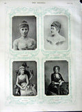 Original Old Antique Print 1891 Lady Carrington Beresford Gsmith Ailesbury 19th