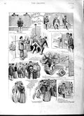 Original Old Antique Print 1891 Cathay Committee Meeting John Chinaman Men 19th