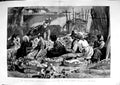 Original Old Antique Print 1891 Packing Oranges Market Place Seville Spain Art