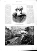 Original Old Antique Print 1891 Grand Duke Nicholas Russia Shah Persia Teheran